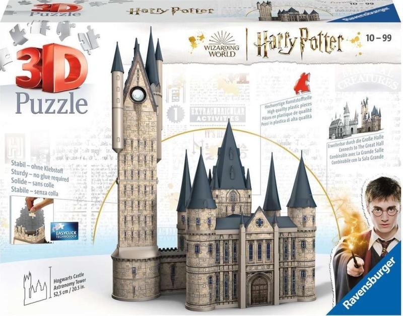 Levně Ravensburger Puzzle 3D Harry Potter: Bradavický hrad - Astronomická věž 540 dílků