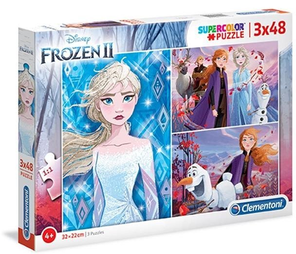 Clementoni Puzzle Supercolor - Frozen II / 3 x 48 dílků - Clementoni