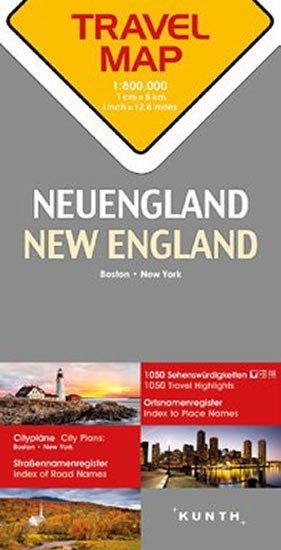 Levně New England 1:800T TravelMap KUNTH