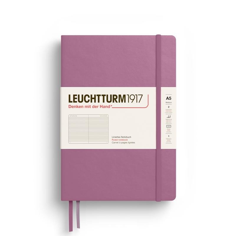 Levně Leuchtturm1917 Zápisník Dusty Rose Medium A5 linkovaný