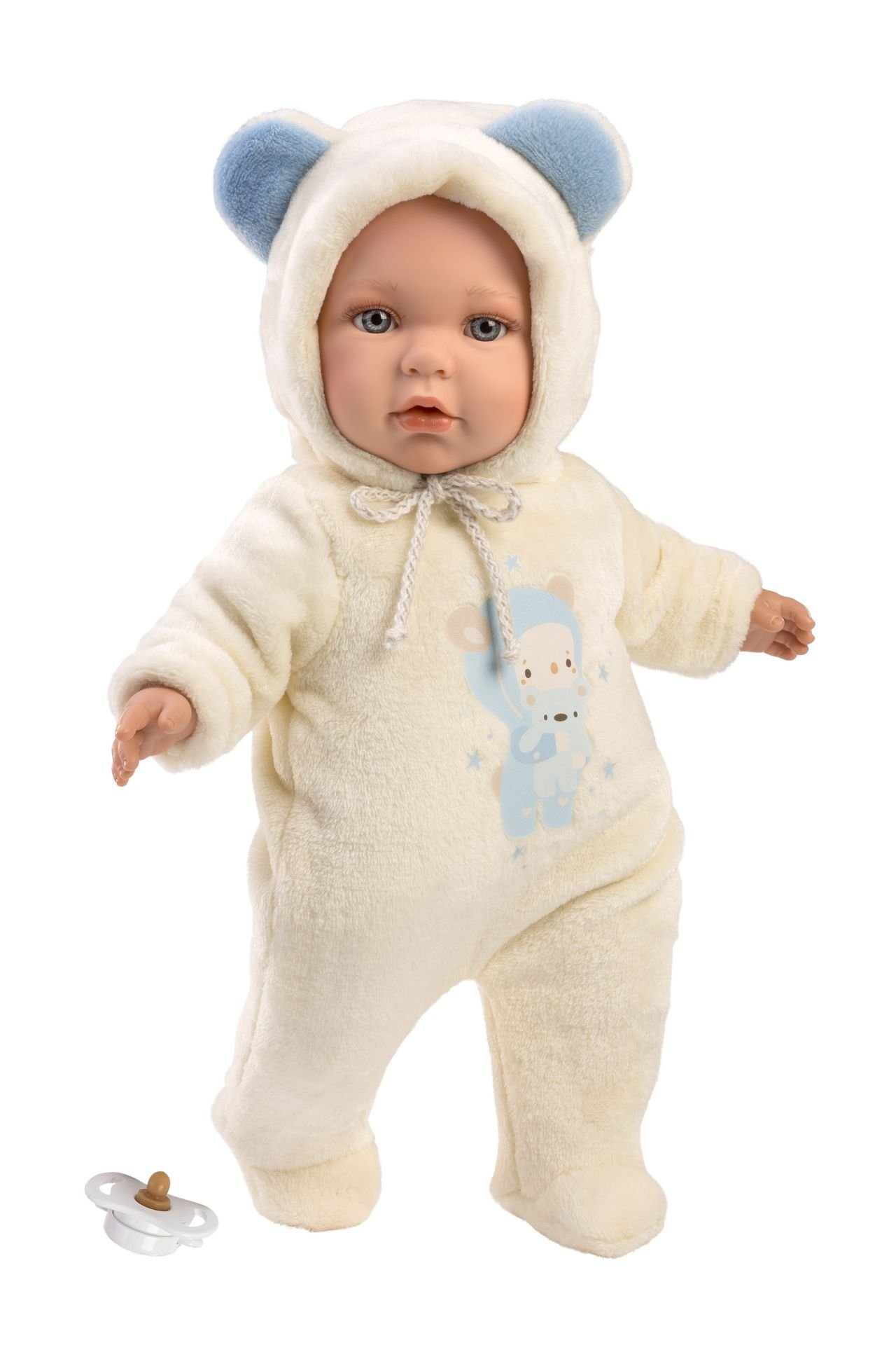 Levně Llorens 14207 BABY ENZO - realistická panenka miminko s měkkým látkovým tělem - 42 cm