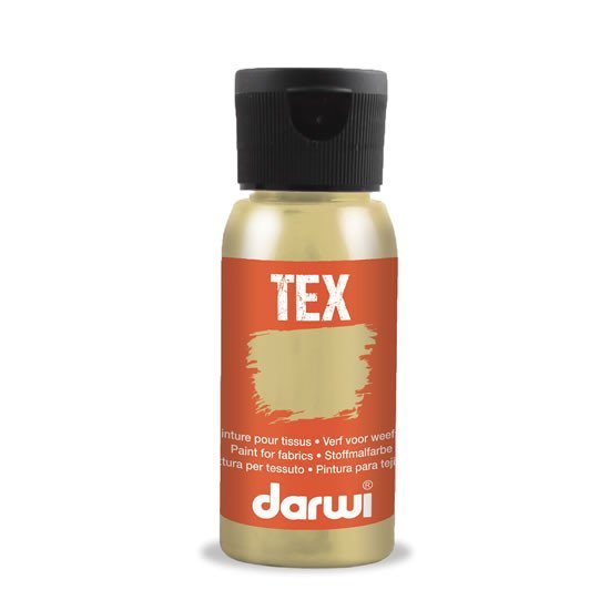 Levně DARWI TEX barva na textil - Metalická zlatá 50 ml