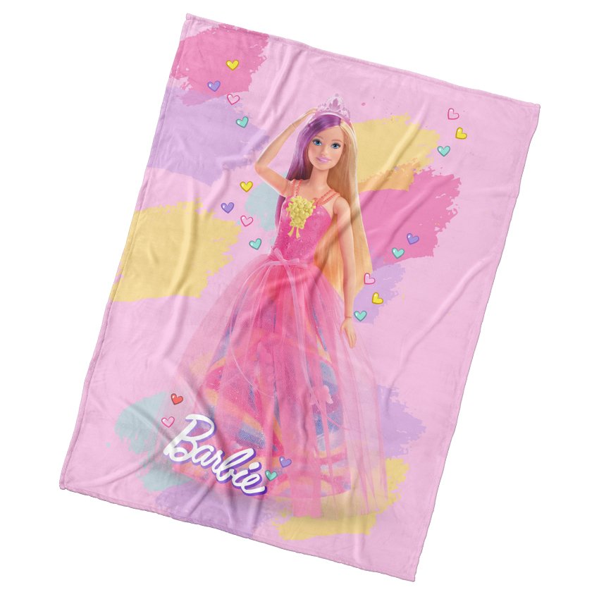 Levně Dětská deka Barbie Duhový Svět 130x170 cm