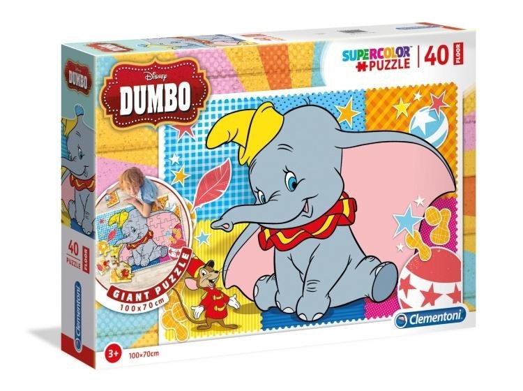 Levně Clementoni Puzzle Supercolor Dumbo Floor / 40 dílků