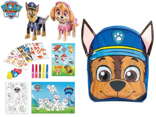 Levně Paw Patrol tvořivá sada s barvičkami, nálepkami a omalovánkami