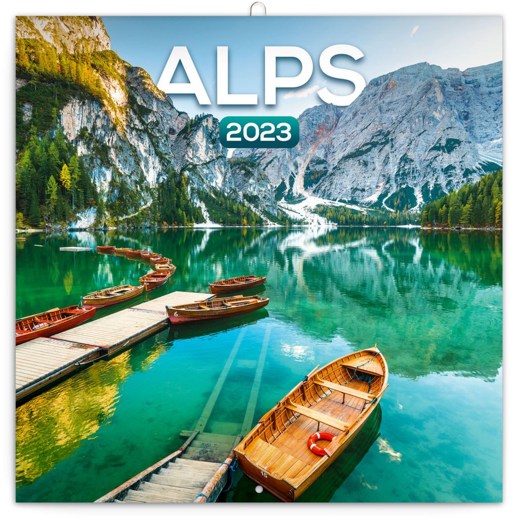 Poznámkový kalendář Alpy 2023 - nástěnný kalendář