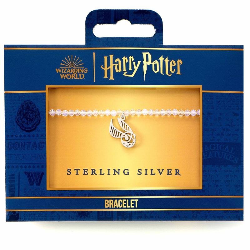 Harry Potter Náramek se stříbrným přívěskem - Zlatonka (bílý)