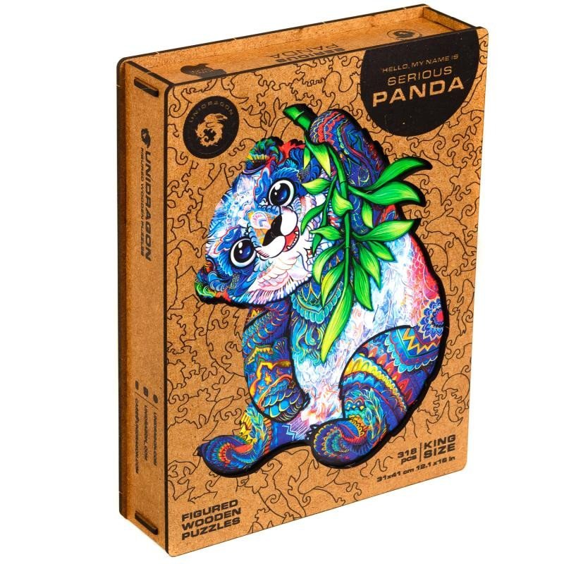 Levně UNIDRAGON dřevěné puzzle - Panda, velikost KS (31x41cm)