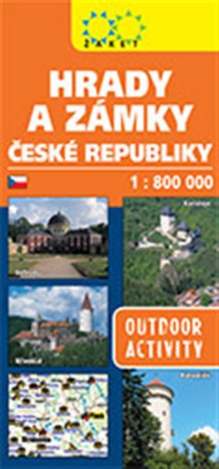 Levně Hrady a zámky České republiky - 1:800 000