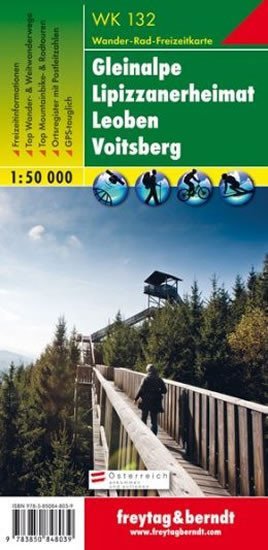 WK 132 Gleinalpe - domov lipicánů, Leoben, Voitsberg 1:50 000 / turistická mapa