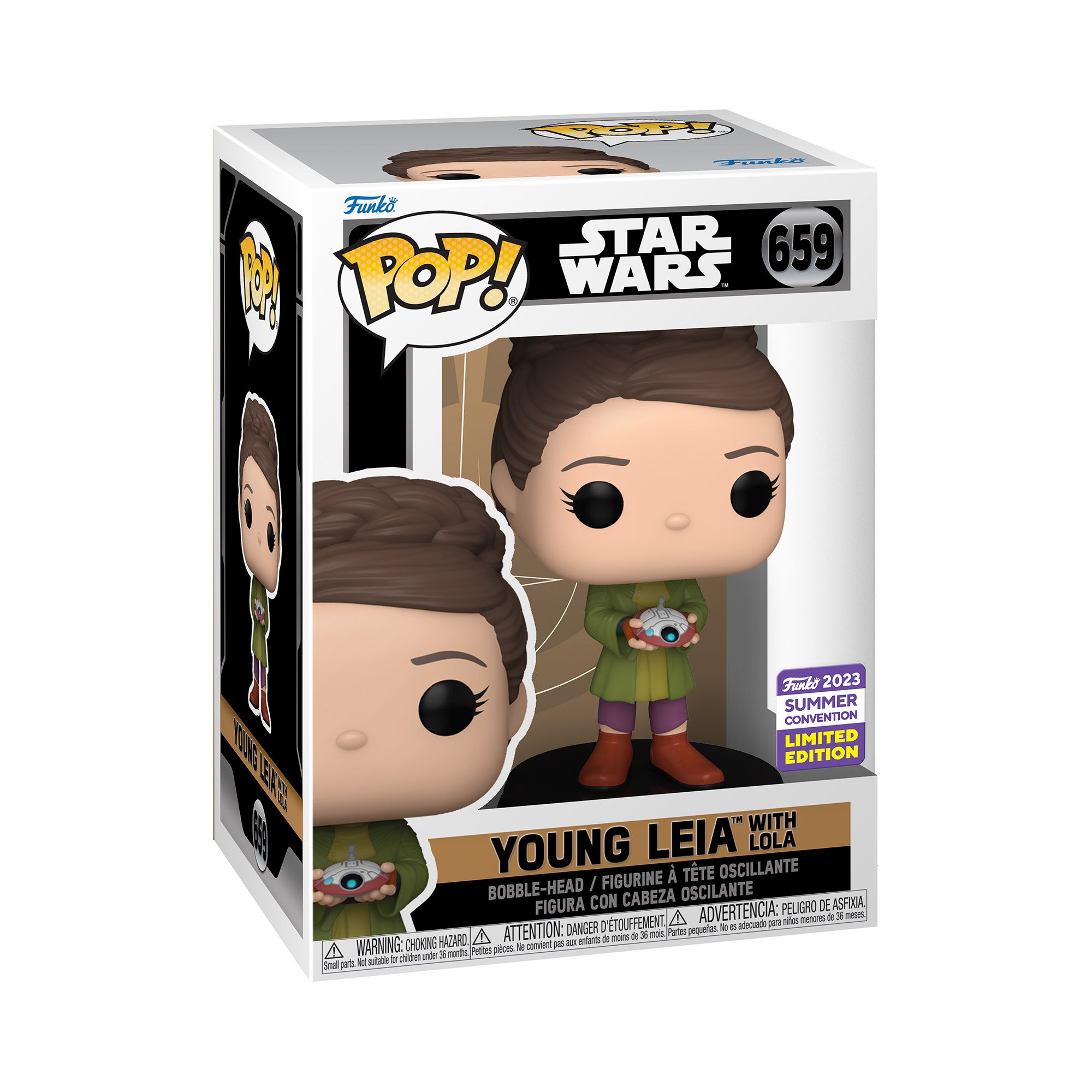 Levně Funko POP Movie: Star Wars - Young Leia with Lola (San Diego Comic Con Shared Exclusives)