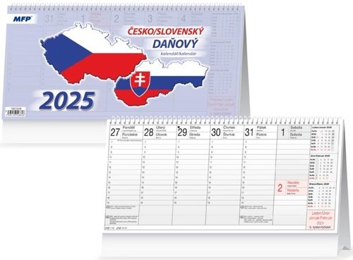 Levně Daňový česko/slovenský kalendář 2025 - stolní kalendář