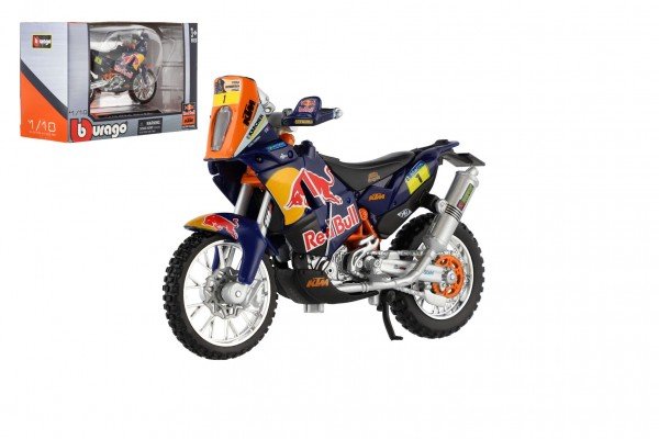 Levně Motorka Bburago KTM 450 Rally (Dakar Rally) kov/plast 12cm v krabičce 17x11x7cm