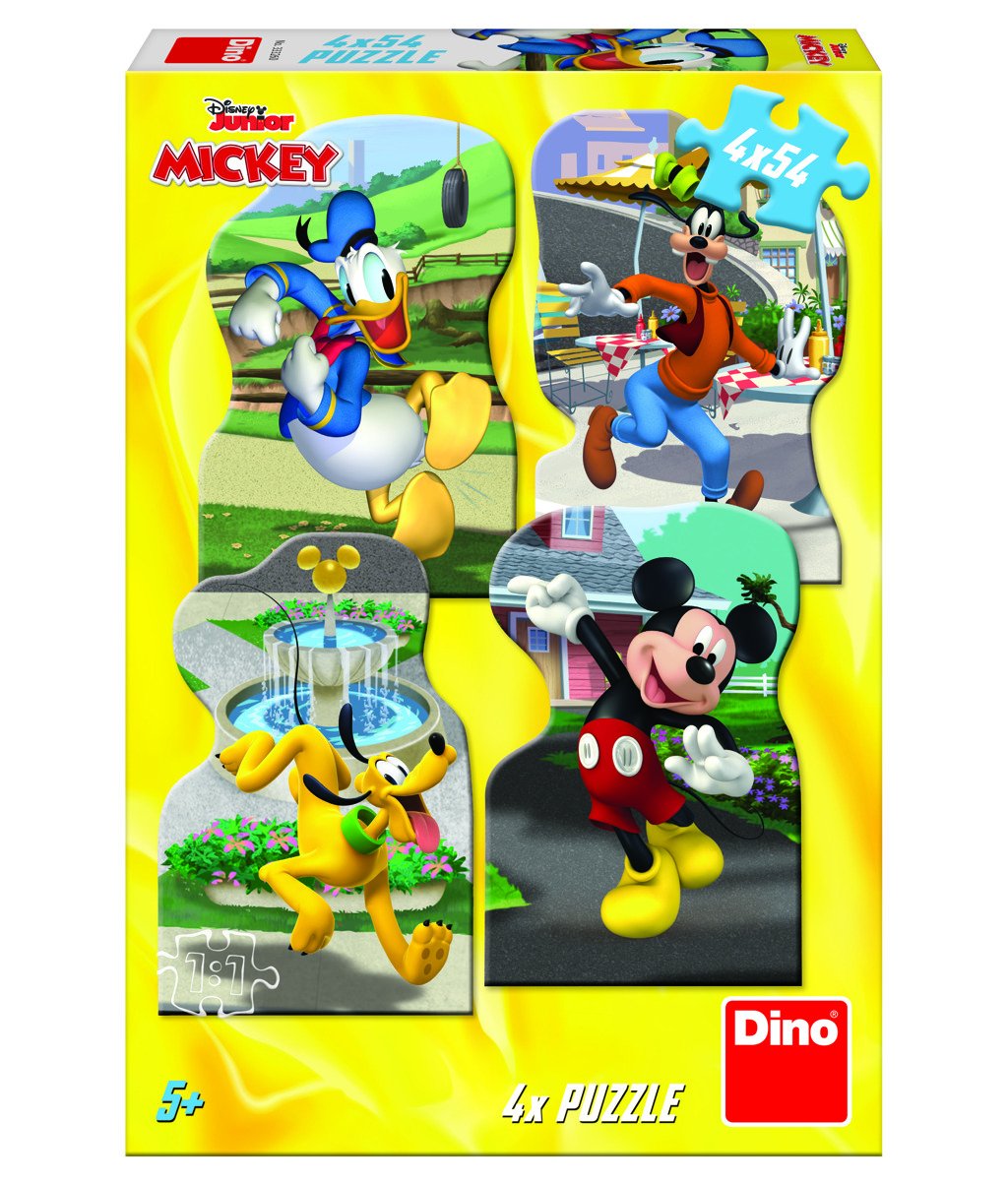 Puzzle Mickey ve městě 4x54 dílků - Dino