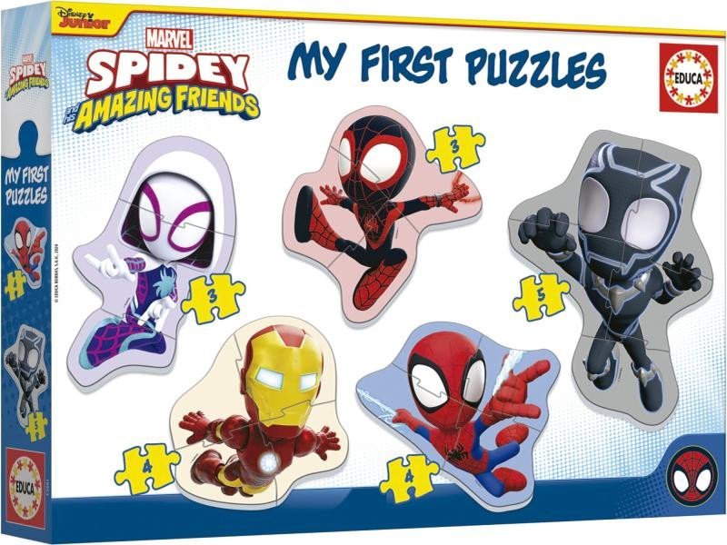 Levně Puzzle baby Spidey a jeho úžasní přátelé/5v1 (3-5 dílků)