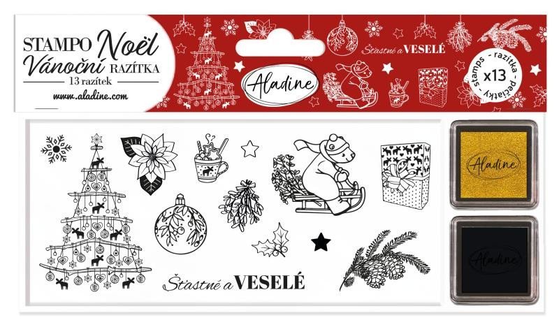 Aladine Razítka Stampo Noël - Severské Vánoce 12 ks