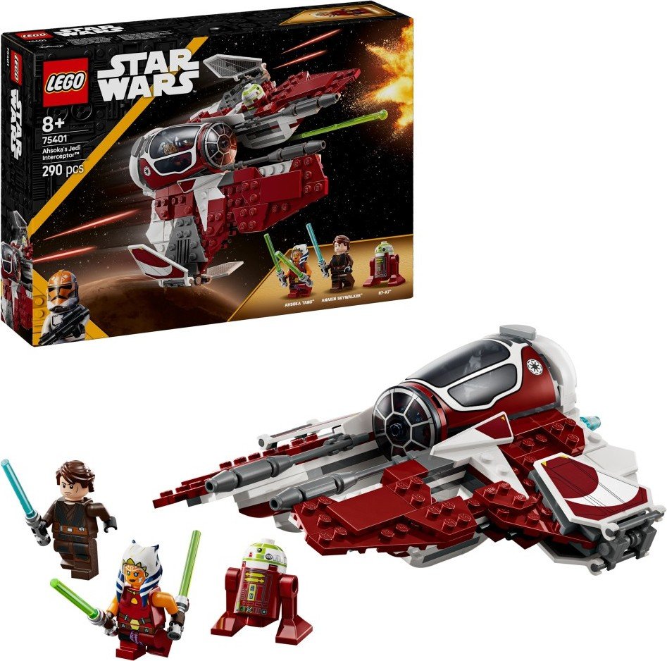 Levně LEGO® Star Wars™ 75401 Ahsoka a jediská stíhačka Interceptor™ - LEGO® Star Wars™