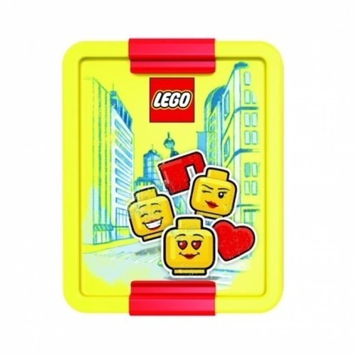Levně Box na svačinu LEGO ICONIC Girl - žlutá/červená
