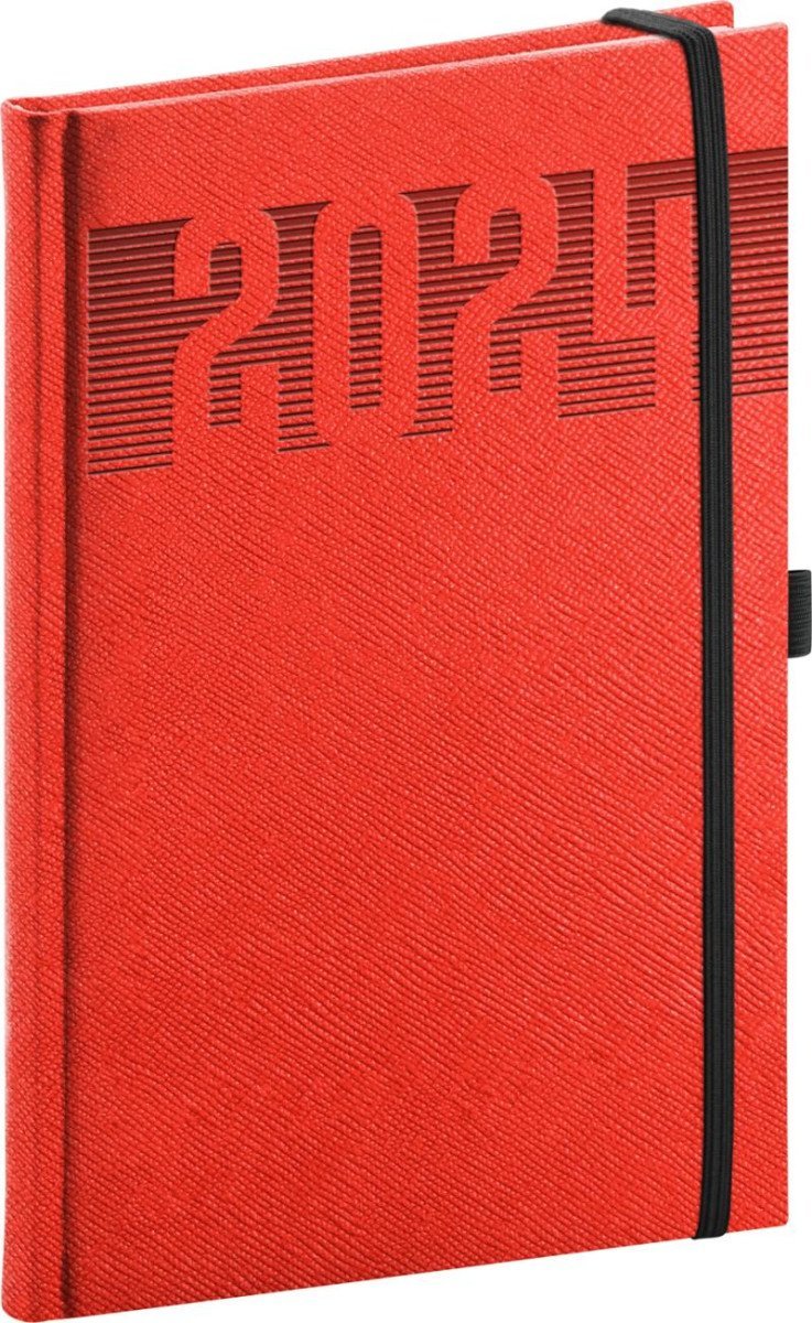 Levně Diář 2024: Silhouette - červený, týdenní, 15 × 21 cm