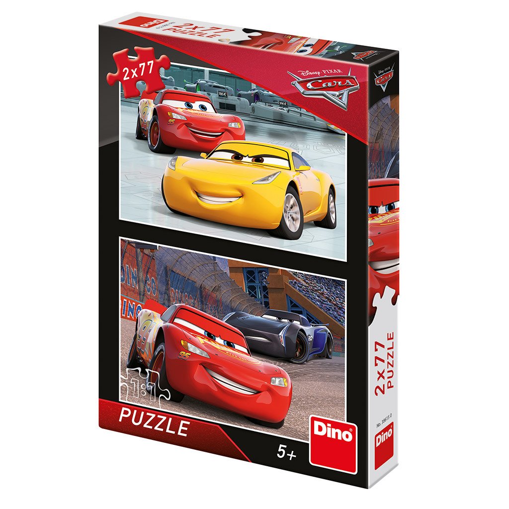 Levně Auta 3 - Závodníci: puzzle 2x77dílků - Dino