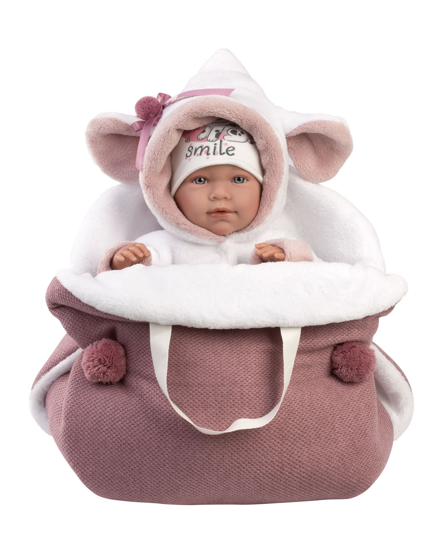 Levně Llorens 74048 NEW BORN - realistická panenka miminko se zvuky a měkkým látkovým tělem - 42 cm