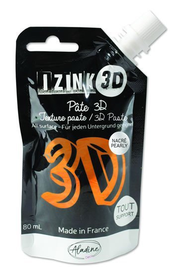 Levně Reliéfní pasta 3D IZINK - mango, perleťová oranžová, 80 ml