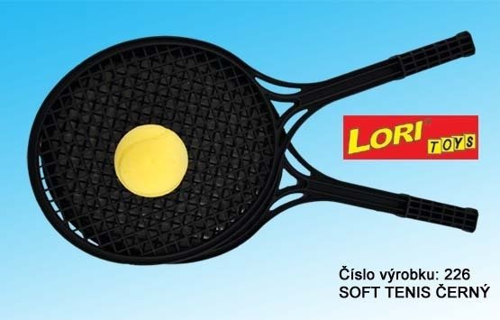 Levně Soft tenis plast černý+míček 53cm v síťce - LEGO® Pirates