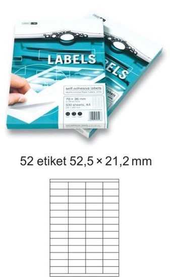 Levně Etikety EUROLABELS - 52 etiket na A4 (100 ks), 140g