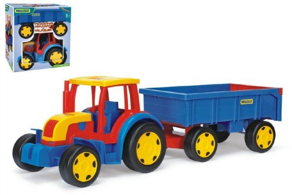 Levně Traktor Gigant s vlečkou plast 102cm v krabici Wader