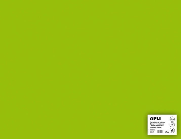 Levně Apli barevný papír A2+ 170 g - fluo-zelený - 25 ks