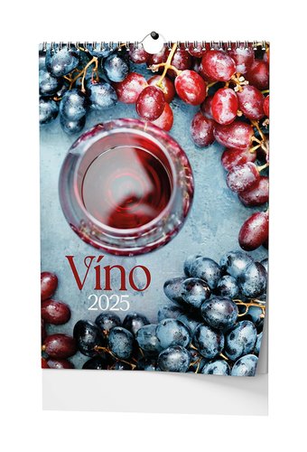 Levně Víno 2025 - nástěnný kalendář
