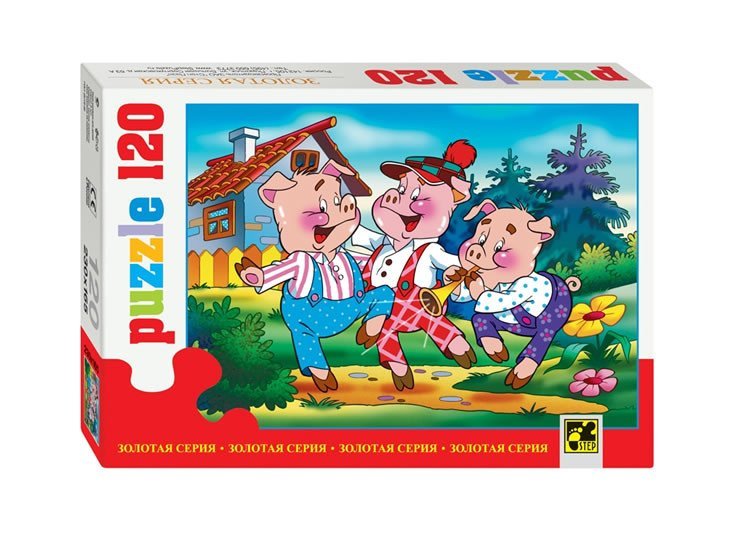 Levně Puzzle 120 Pohádky - Tři prasátka