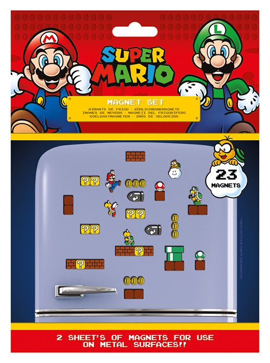 Levně Sada magnetek Super Mario 23 ks - EPEE
