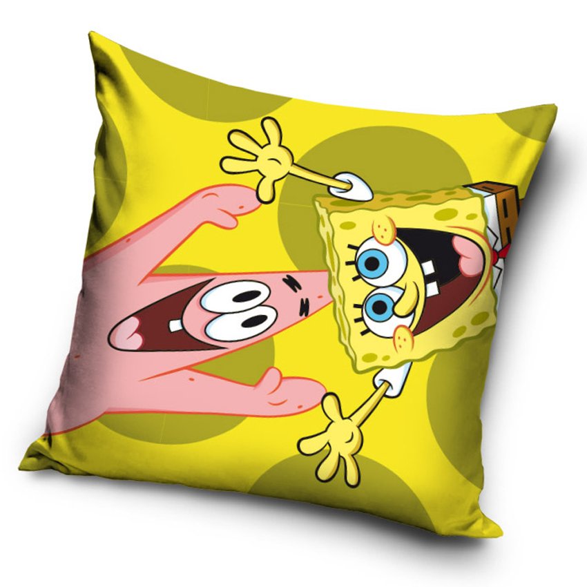 Povlak na polštářek Sponge Bob a Patrick Žlutý