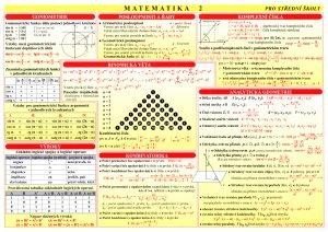 Matematická tabulka 2 pro SŠ (A4), 1. vydání - kolektiv autorů