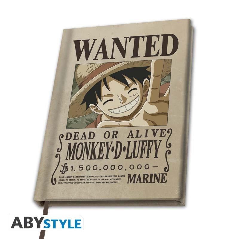 Levně One Piece Zápisník Wanted Luffy A5