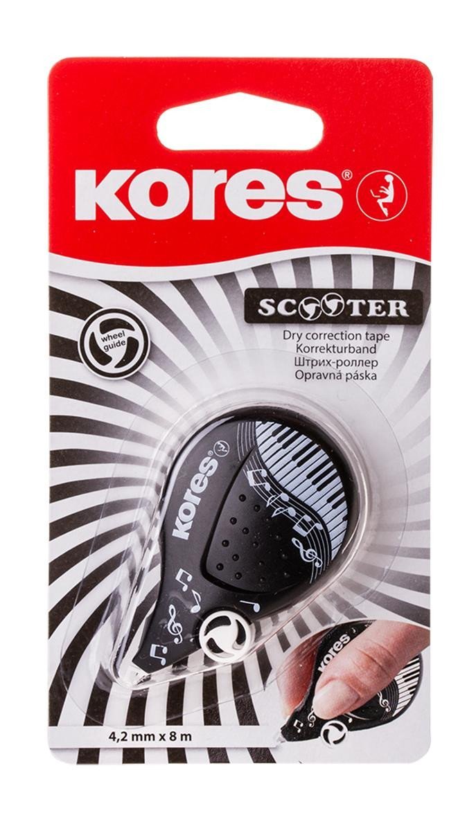 Levně Kores SCOOTER BLACK WHITE, mix 4,2 mm x 8 m