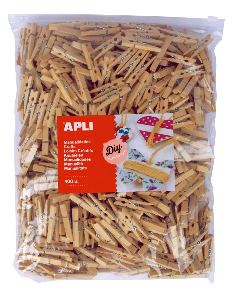 Levně APLI dřevěné kolíčky, Jumbo pack, 48 x 6 mm, přírodní