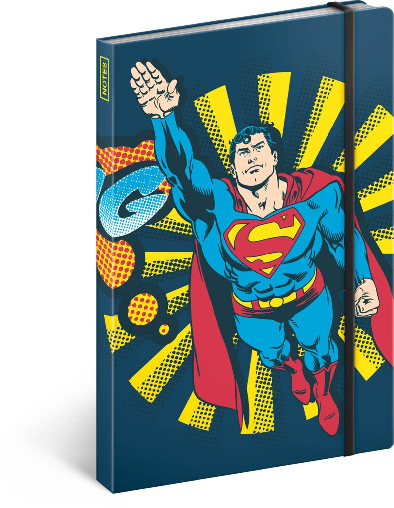 Levně Notes - Superman/Bang, linkovaný, 13 x 21 cm
