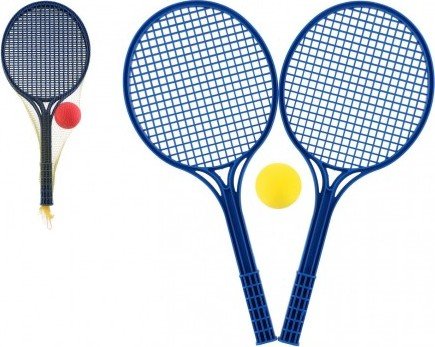 Levně Soft tenis plast barevný+míček 53cm v síťce
