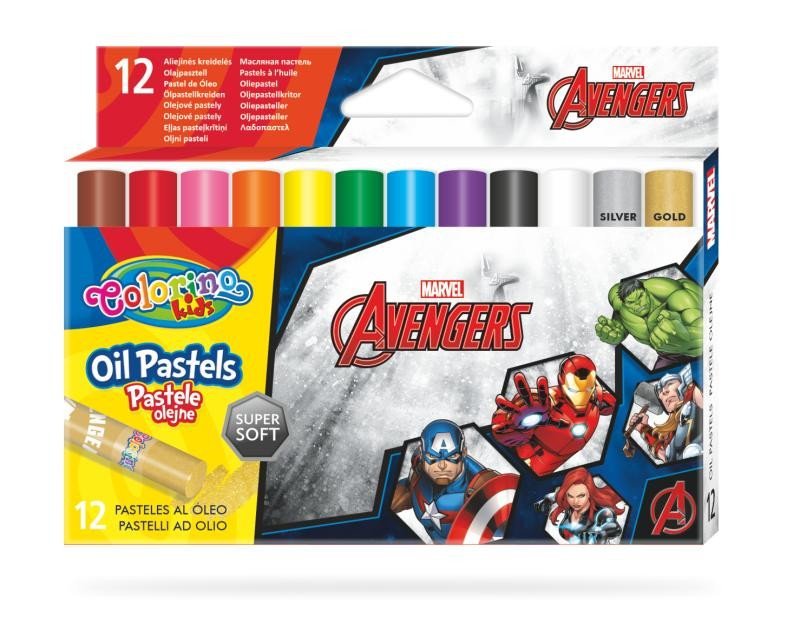 Levně Colorino Marvel Avengers - olejové pastely 12 barev