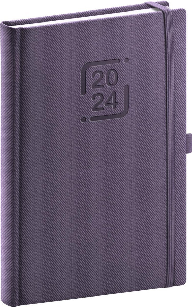 Levně Diář 2024: Catanella - fialový, denní, 15 × 21 cm