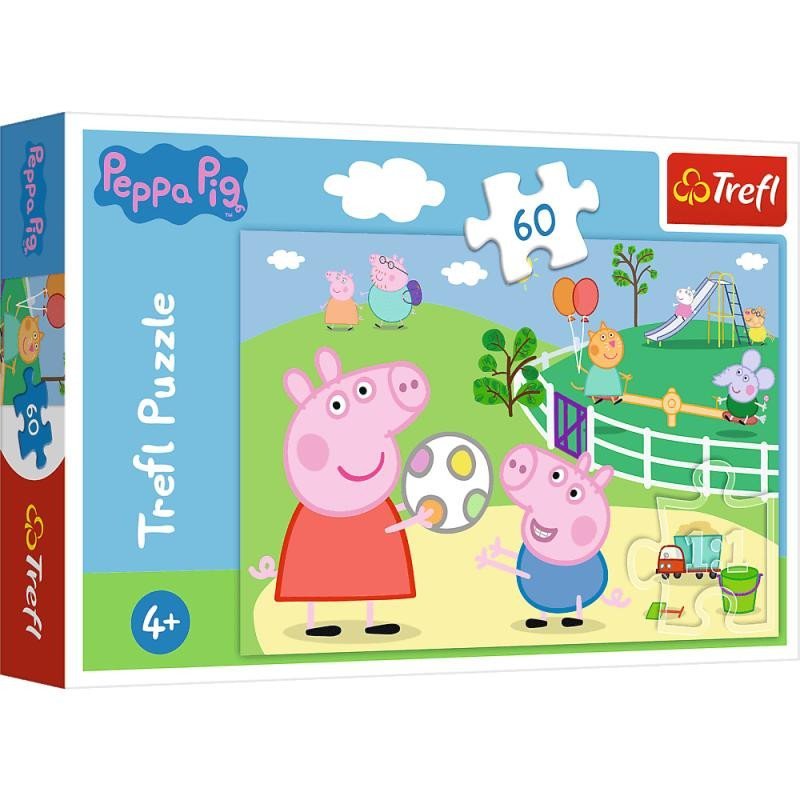Levně Trefl Puzzle Peppa Pig - Zábava s přáteli / 60 dílků