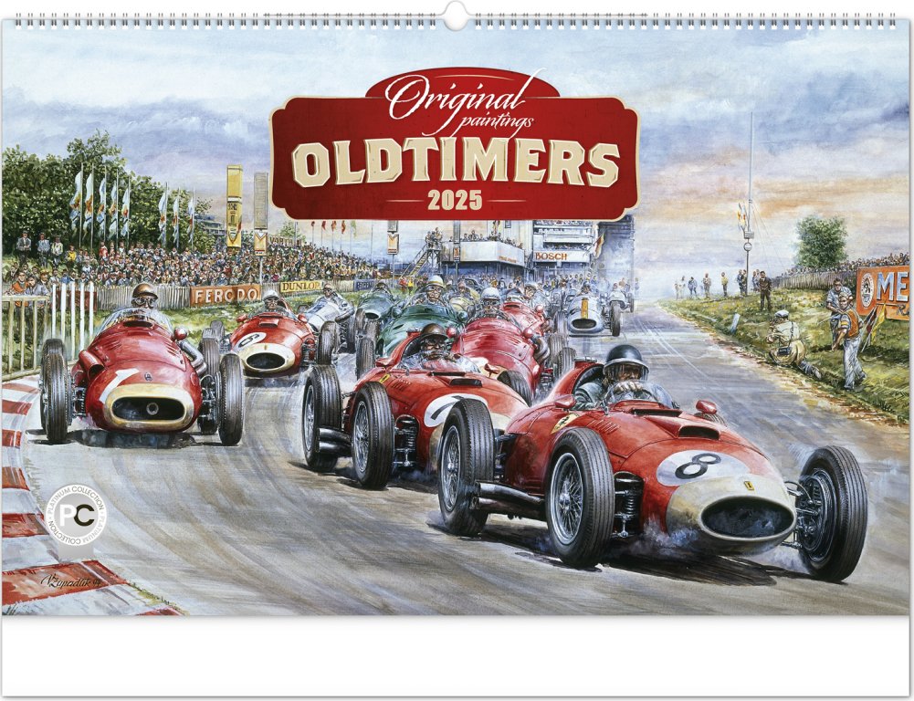 Levně Kalendář 2025 nástěnný: Oldtimers - Václav Zapadlík, 64 × 42 cm