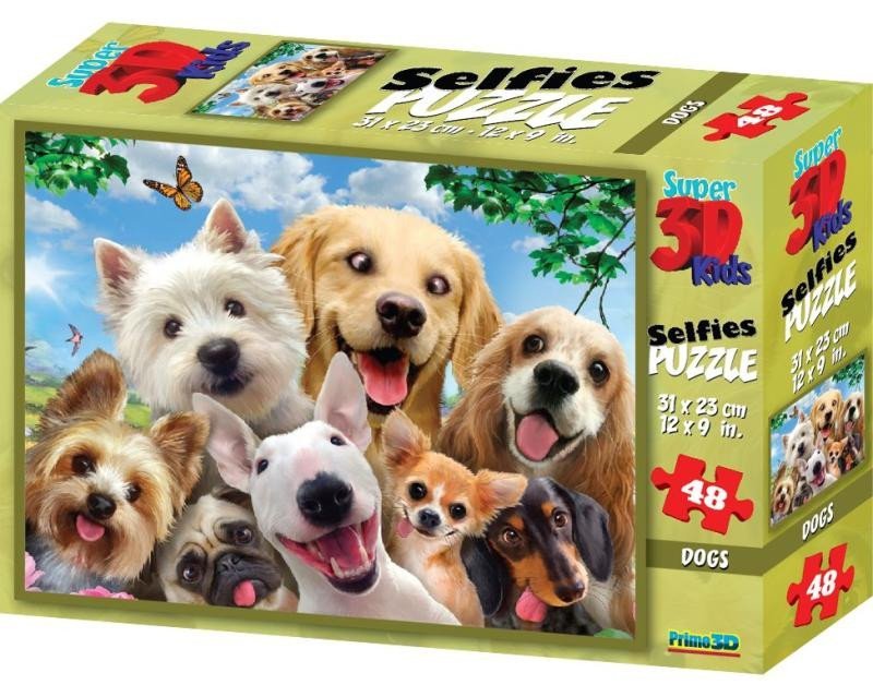 Levně Puzzle 3D - Pes Selfie / 48 dílků - 3D Puzzle SPA