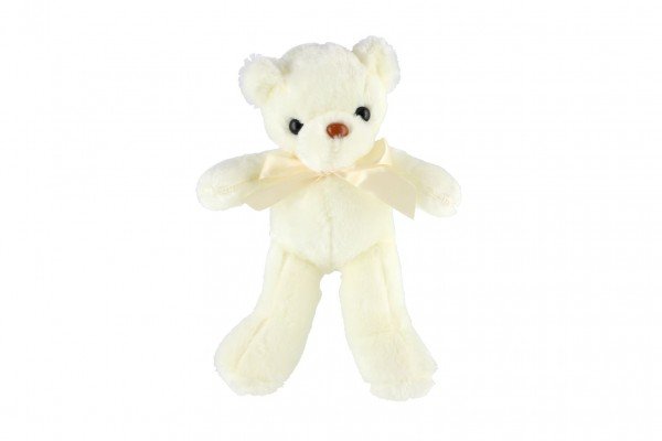 Levně Medvěd/Medvídek s mašlí plyš 30cm bílý