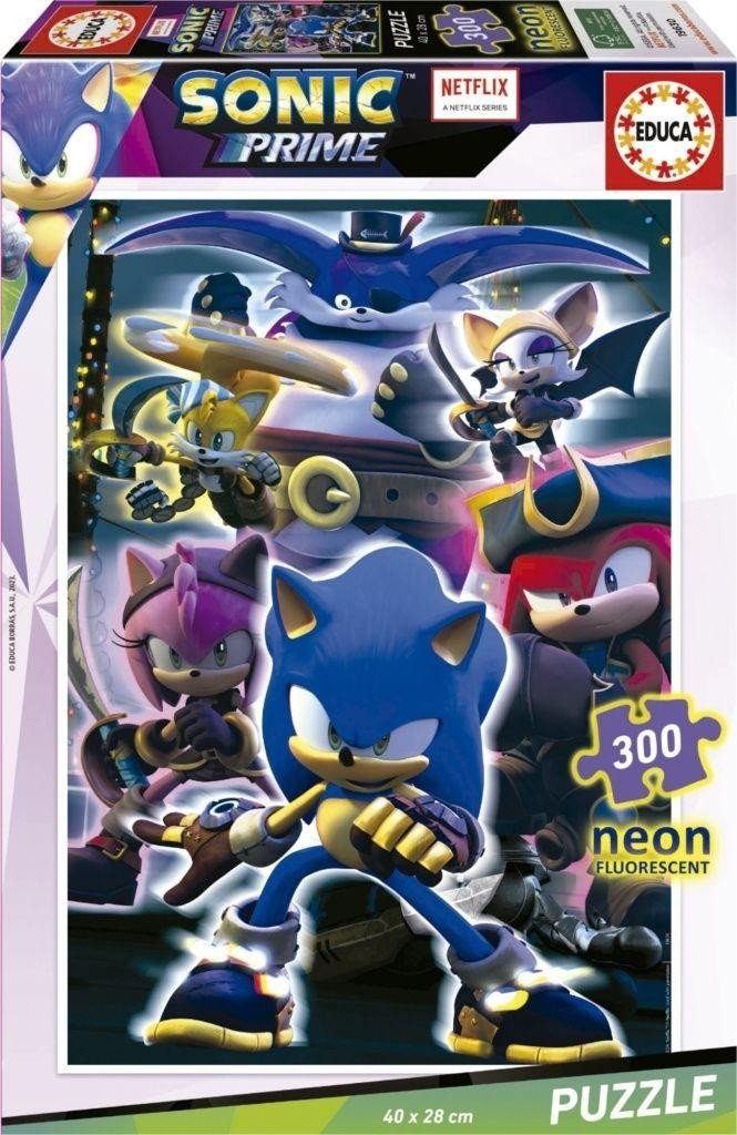 Levně Puzzle svítící Sonic Prime 300 dílků