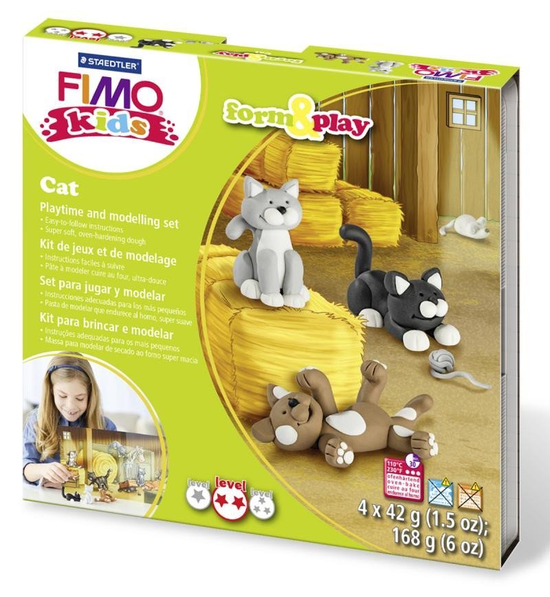 Levně FIMO sada kids Form &amp; Play - Kočky