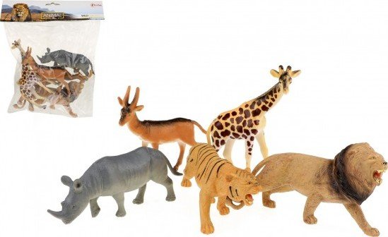 Levně Zvířata safari plast 11-15cm 5ks v sáčku