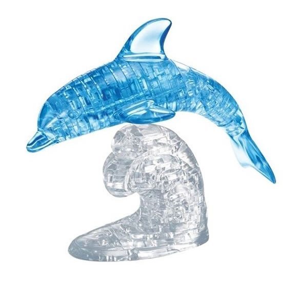 Levně 3D Crystal puzzle Skákající delfín / 95 dílků